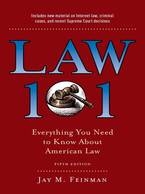 Title details for Law 101 by Jay M. Feinman - Available